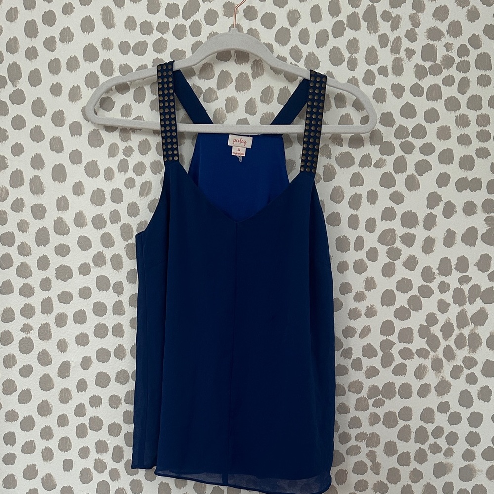 Royal Blue Camisole with Studded Straps